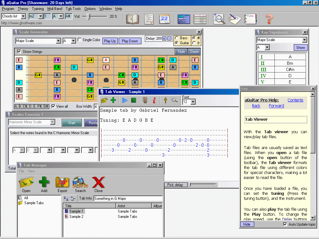 Screenshot for aGuitar Pro 2.01
